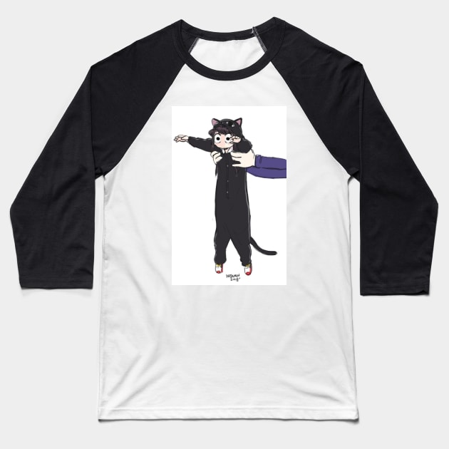 Komi Cat Baseball T-Shirt by thevictor123